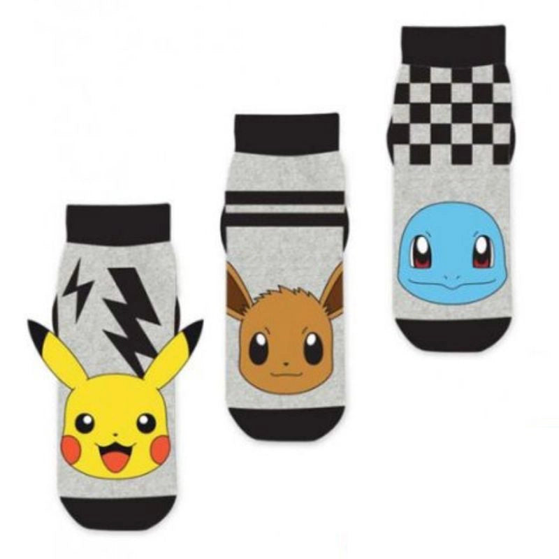 Pack 3 Pares de Calcetines Cortos Infantiles de Pokémon