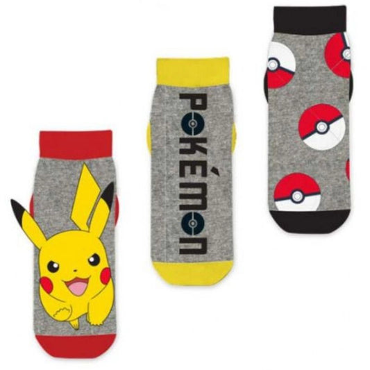 Pack 3 Pares de Calcetines Cortos para niños de Pokémon