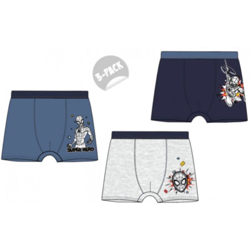 Pack 3 Calzoncillos Boxer para Niños con Estampado Spiderman