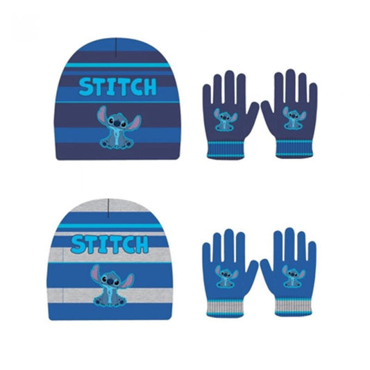 Conjunto de Gorro y Guantes de Lana Stitch para Niños