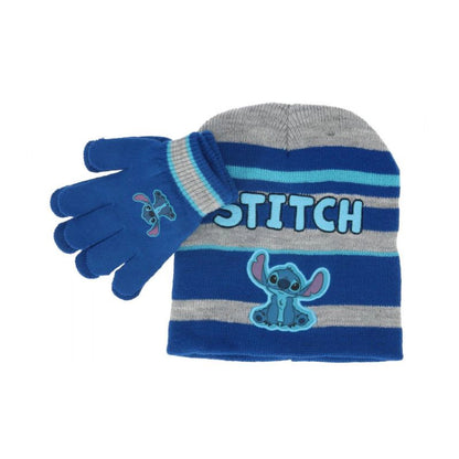 Conjunto de Gorro y Guantes de Lana Stitch para Niños