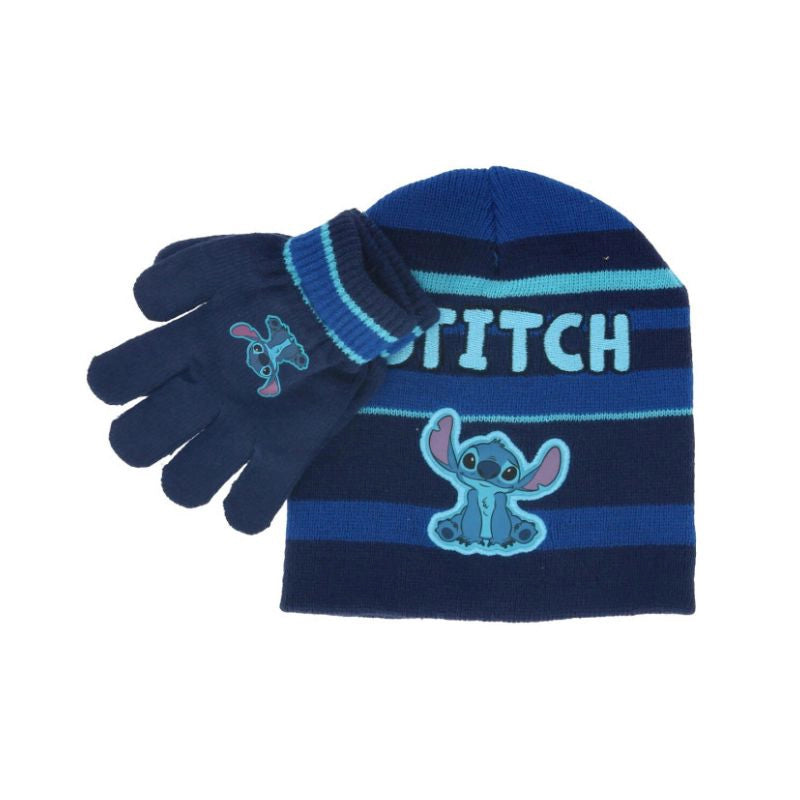 Conjunto de Gorro y Guantes de Lana Stitch para Niños