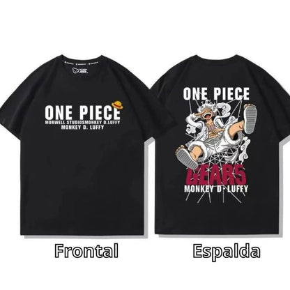 Camiseta Manga Corta negra One Piece - Estampado Monkey D. Luffy Gear 5