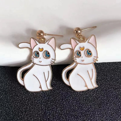 Aretes Sailor Moon Artemis - Estilo Kawaii Único