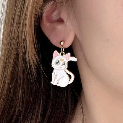 Aretes Sailor Moon Artemis - Estilo Kawaii Único